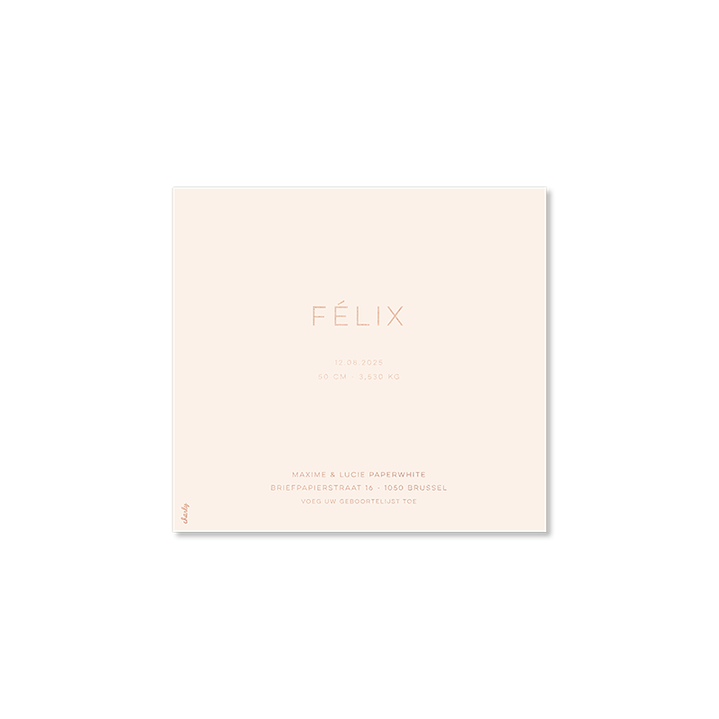 Félix geboortekaart